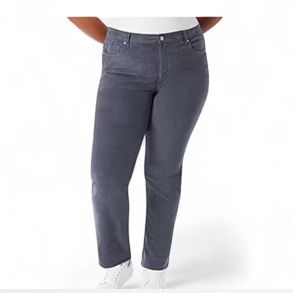 Gloria Vanderbilt Denim - Gloria Vanderbilt Sz 24W Original Slimming Jeans Gray Corduroy High Rise